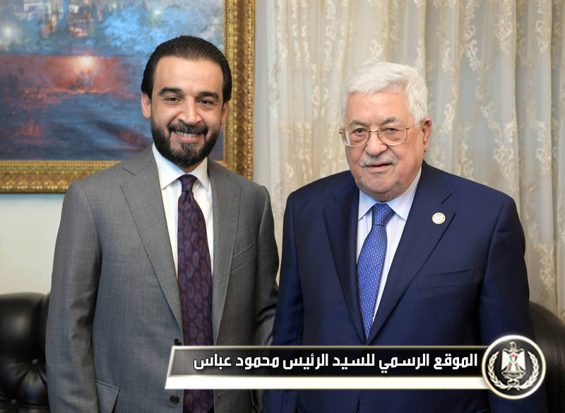 الرئيس عباس يستقبل رئيس البرلمان 
العراقي