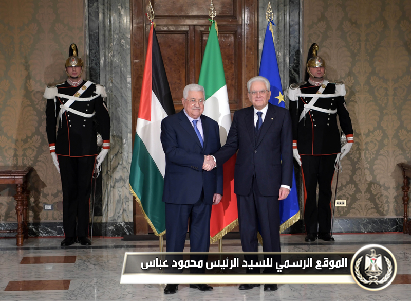 الرئيس عباس يلتقي نظيره 
الايطالي