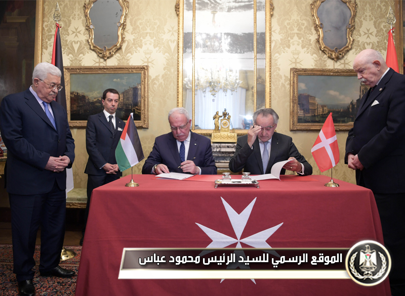 الرئيس عباس 
يلتقي رئيس منظمة فرسان مالطا