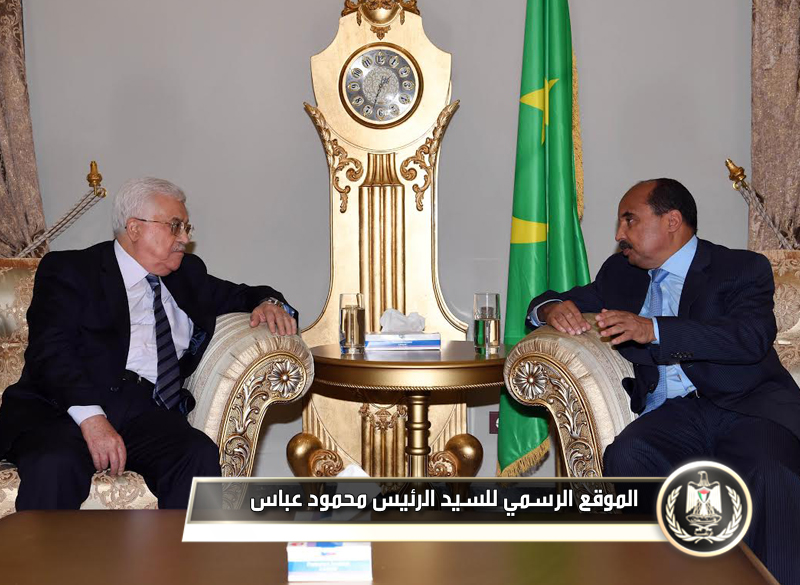السيد الرئيس أثناء لقاء الرئيس 
الموريتاني محمد ولد عبد 
العزيز.