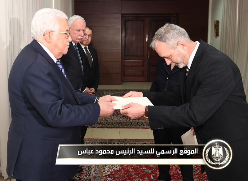 السيد الرئيس يتقبل  أوراق اعتماد 
سفير سلوفاكيالدى دولة فلسطين السيد ميروسلاف 
هاسك