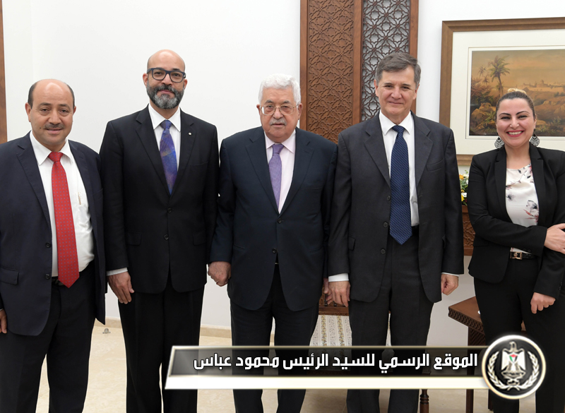 الرئيس عباس يستقبل ممثل 
مجموعة أميركا اللاتينية للإدارة العامة