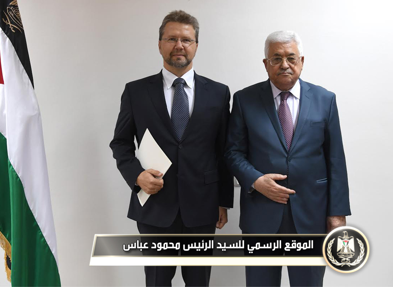 السيد 
الرئيس يتقبل أوراق اعتماد ممثل ليتوانيا لدى 
فلسطين.