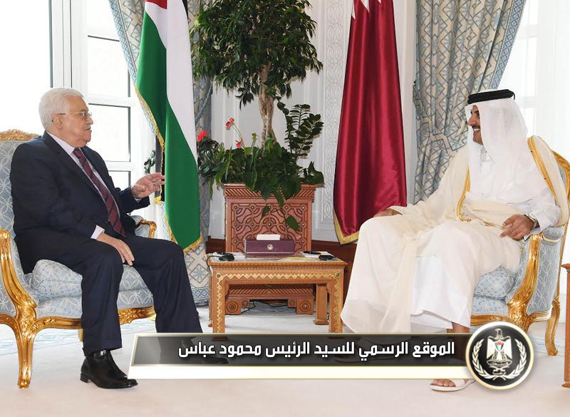 السيد الرئيس اثناء لقاء أمير دولة قطر 
تميم بن حمد