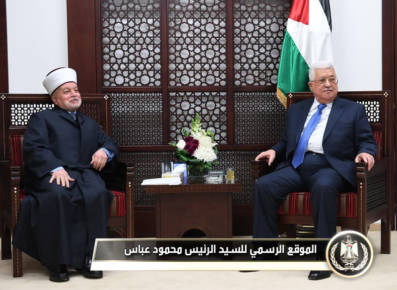 السيد الرئيس يستقبل مفتي القدس 
والديارالفلسطينية الشيخ محمد 
حسين.