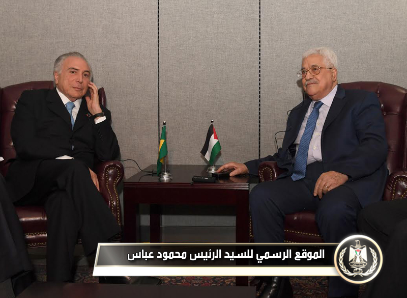  السيد الرئيس يلتقي مع رئيس 
البرازيل ميشال تامر.