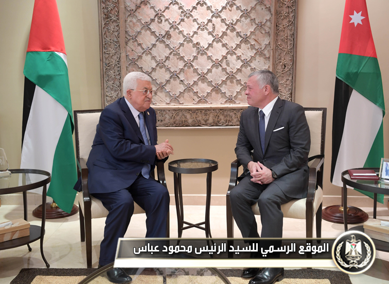 الرئيس عباس يجتمع مع العاهل 
الأردني