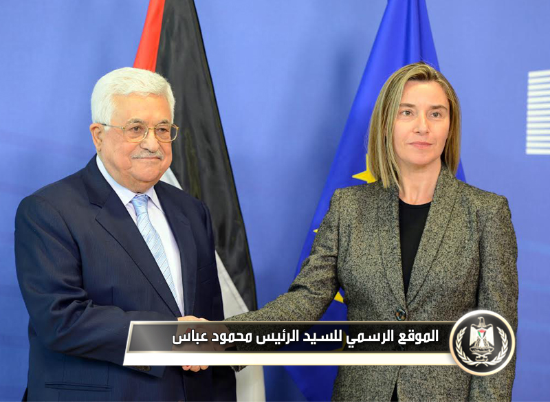 السيد الرئيس خلال مؤتمر صحفي مشترك مع 
الممثل الأعلىللسياسة الخارجية والأمنية في الاتحاد الأوروبي فدريكا 
موغريني.