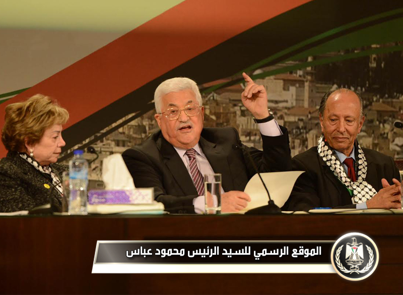 السـيد الـرئيس محمود عباس، أثناء 
خطابه في المؤتمر السابع لحركة 
فتح.