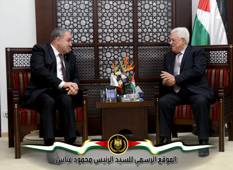 استقبل رئيس دولة فلسطين 
محمود عباس، اليوم الأربعاء، بمقر الرئاسة في مدينة رام الله، رئيس البرلمان 
المالطي أنجلو فروجيه والوفد المرافق